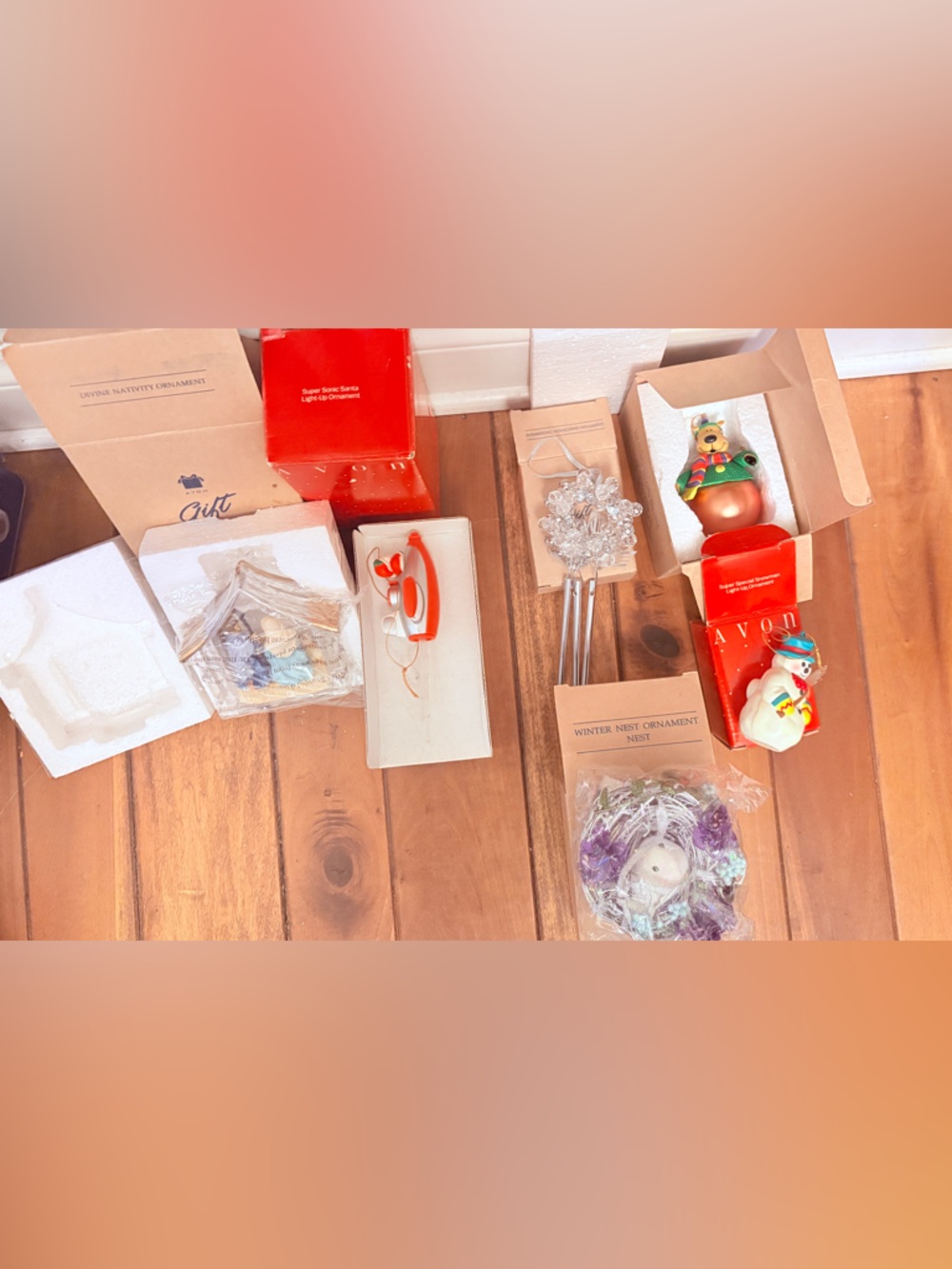 Lot of 6 NOS Avon Christmas ornaments from Avon The gift collection